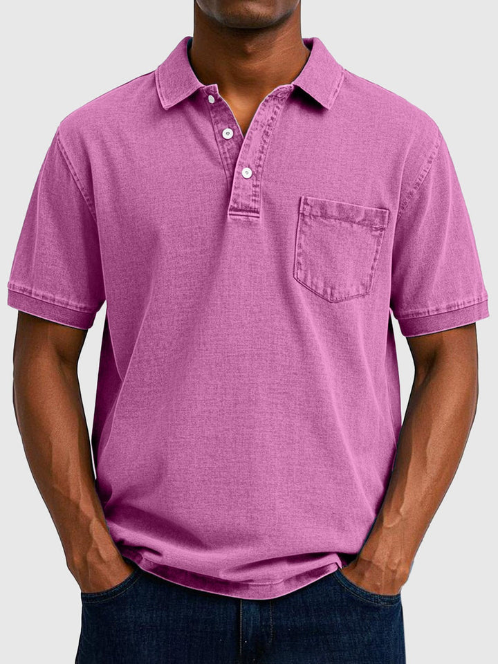 Miles | Men's Washed Button-Down Short-Sleeve Polo Shirt