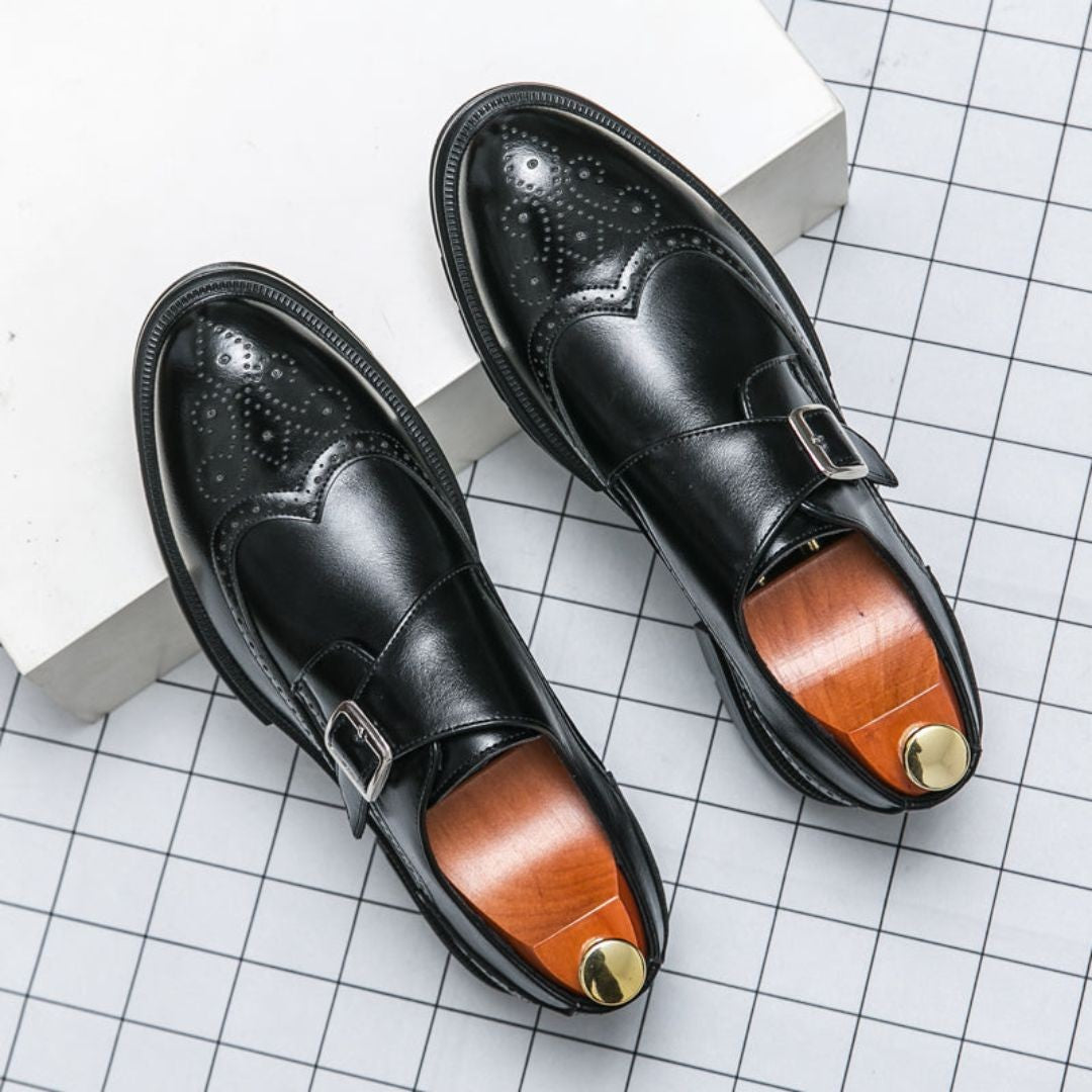 Freddie | Men's Wingtip Single-Buckle Dress Shoes