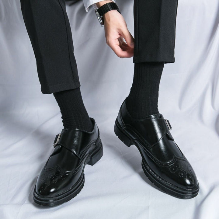 Freddie | Men's Wingtip Single-Buckle Dress Shoes