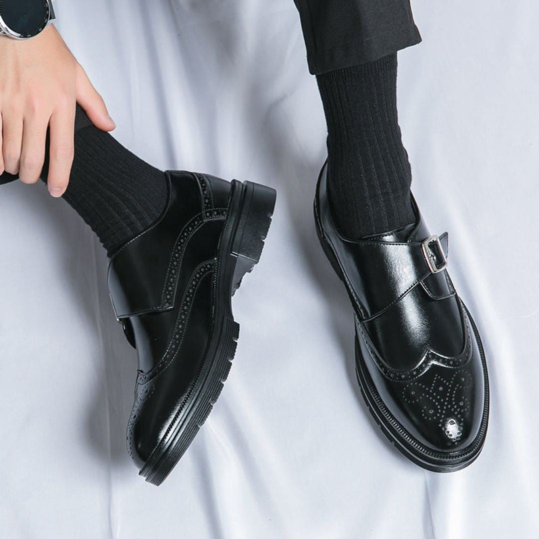 Freddie | Men's Wingtip Single-Buckle Dress Shoes