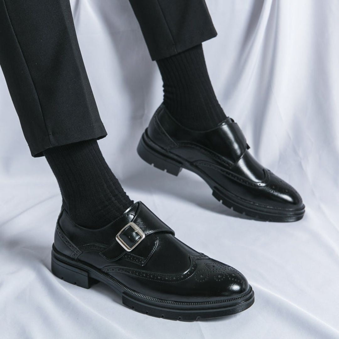 Freddie | Men's Wingtip Single-Buckle Dress Shoes