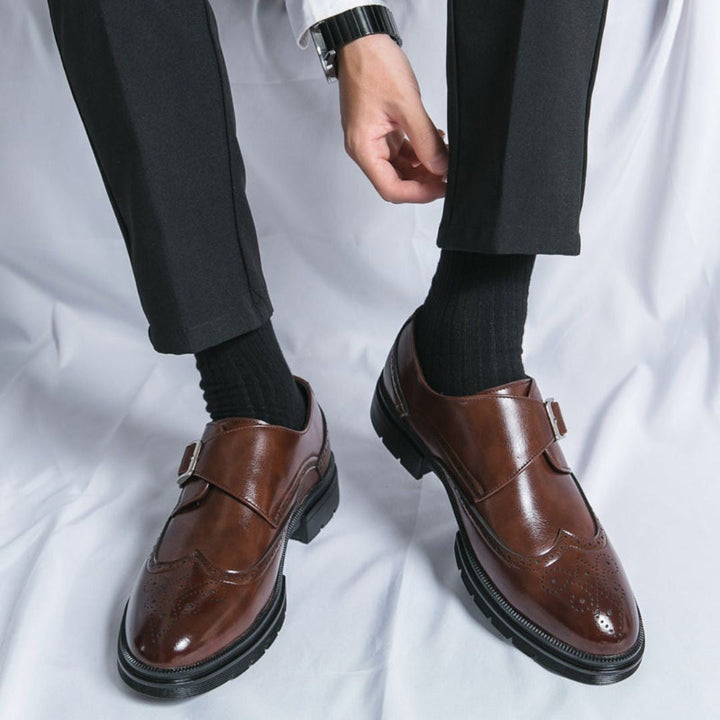 Freddie | Men's Wingtip Single-Buckle Dress Shoes
