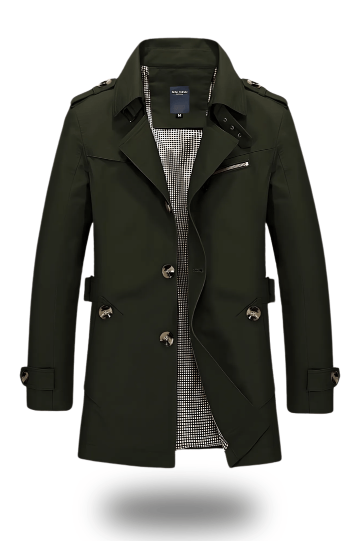 Richard | Men's Trench Coat with Turned-Down Collar