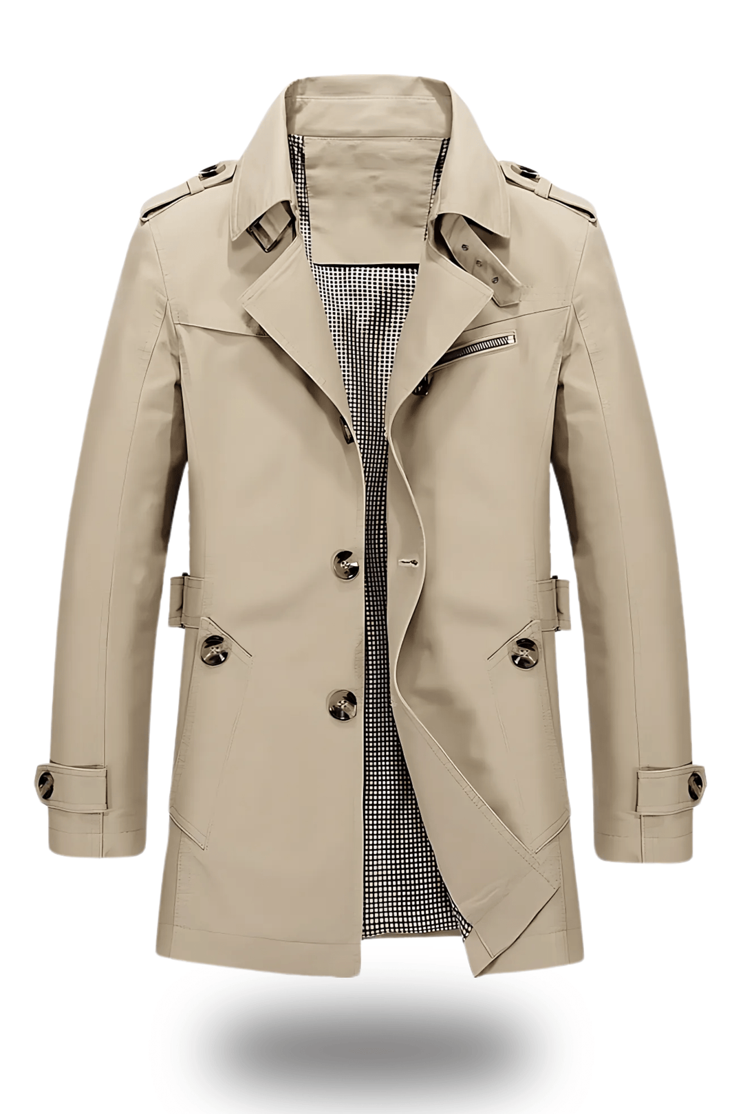 Richard | Men's Trench Coat with Turned-Down Collar