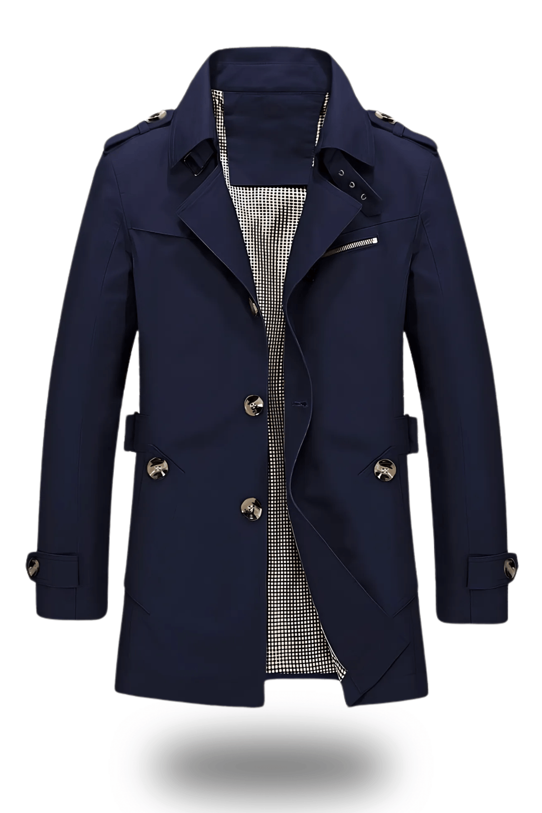 Richard | Men's Trench Coat with Turned-Down Collar