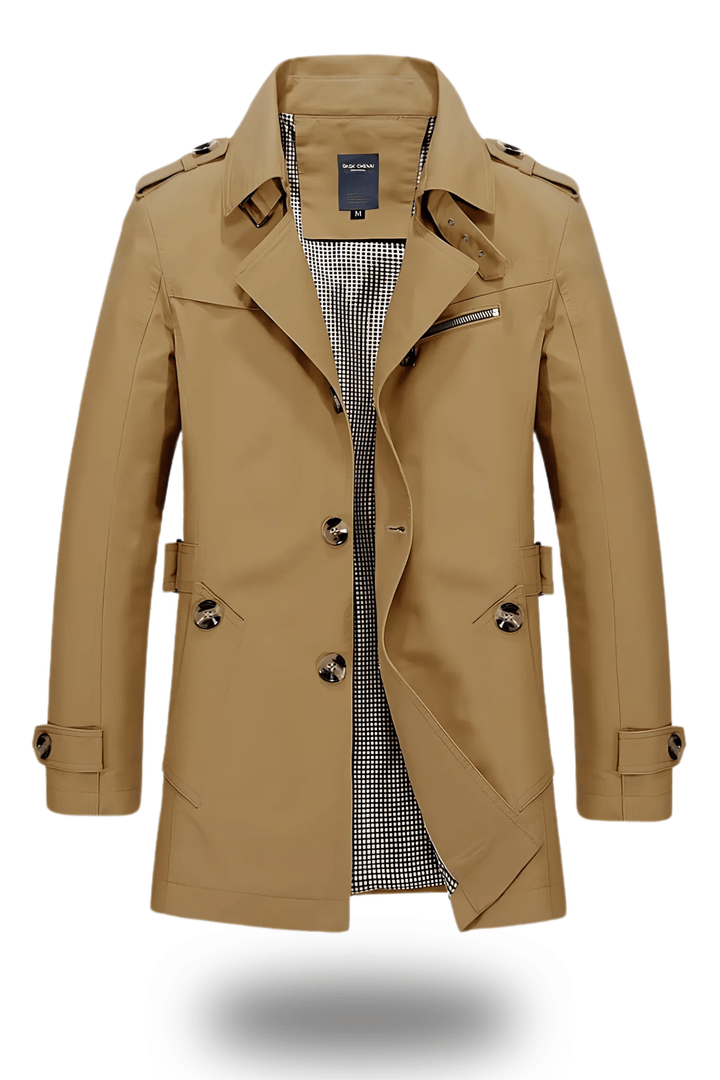 Richard | Men's Trench Coat with Turned-Down Collar