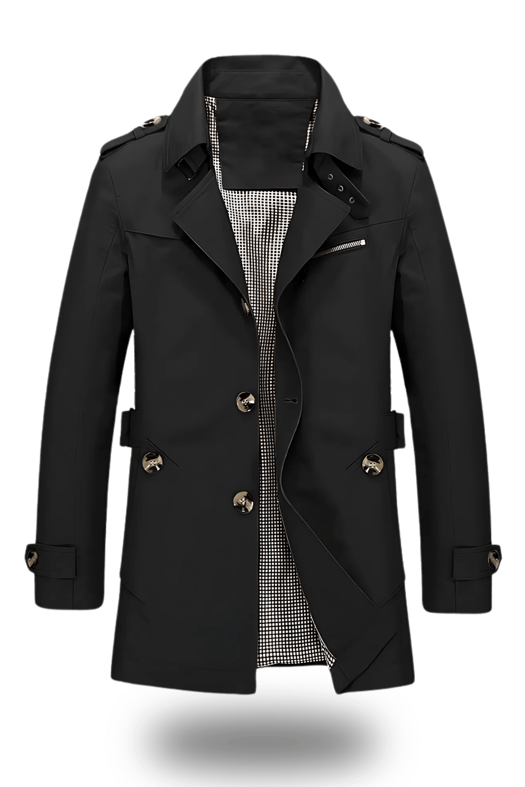 Richard | Men's Trench Coat with Turned-Down Collar