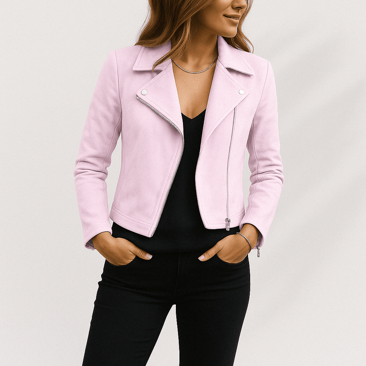 Aveline | Fringe Leather Biker Jacket For Women
