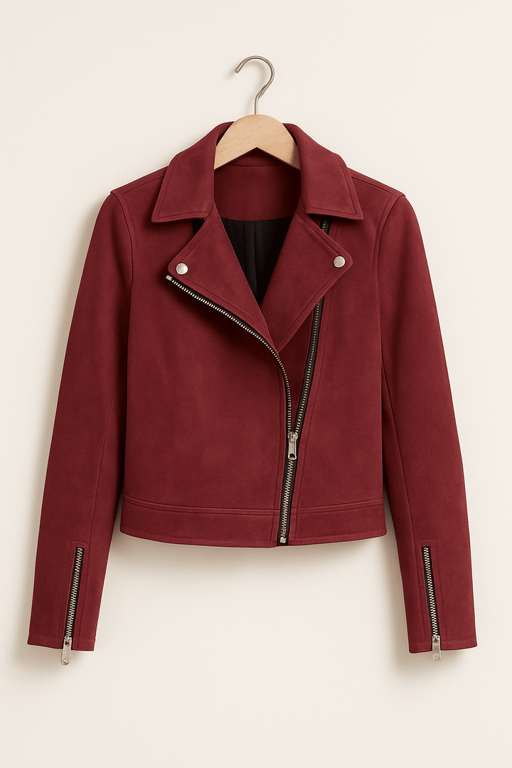 Aveline | Fringe Leather Biker Jacket For Women