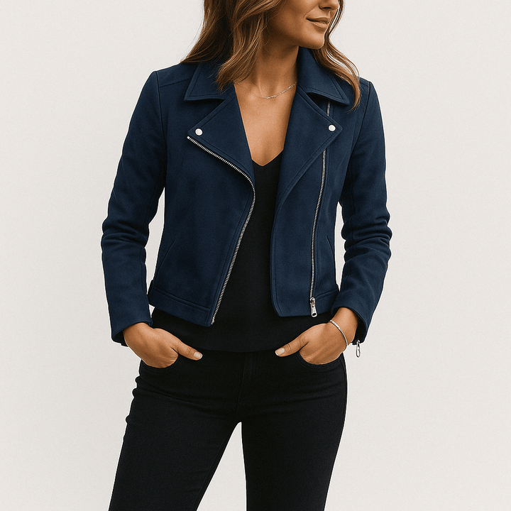 Aveline | Fringe Leather Biker Jacket For Women