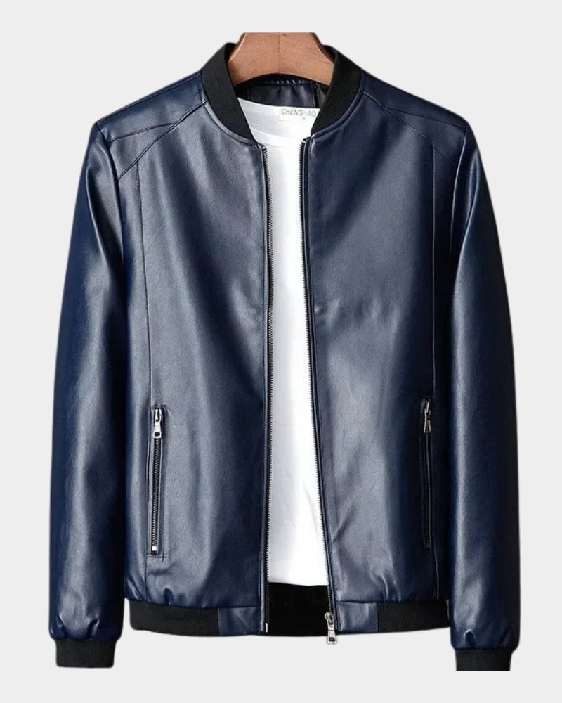 Bobby  | Men's Classic Faux Leather Bomber Jacket