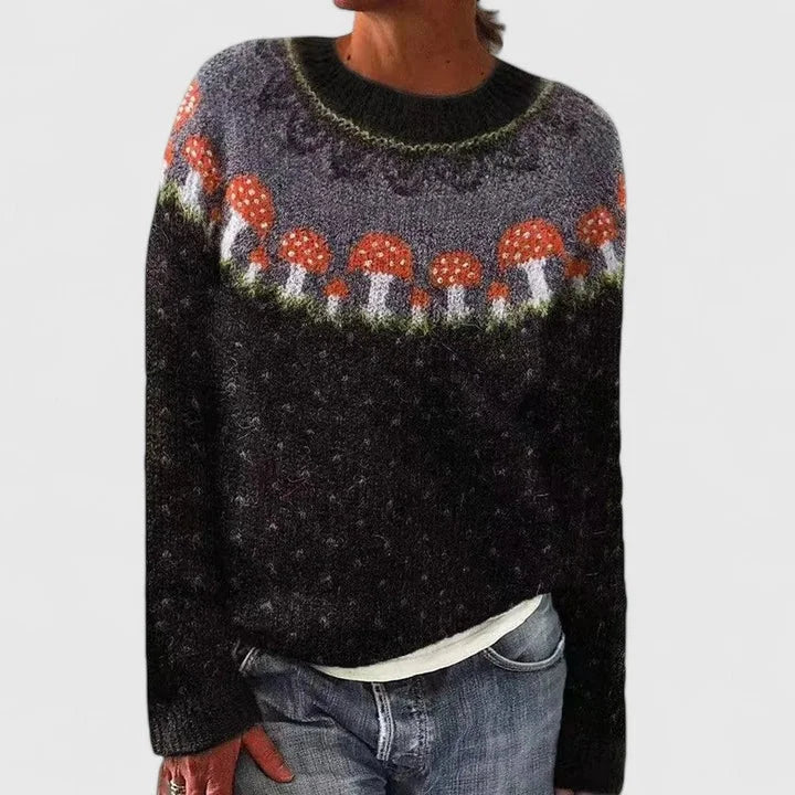 Melissa | Women's fair isle knit crew neck jumper with pattern
