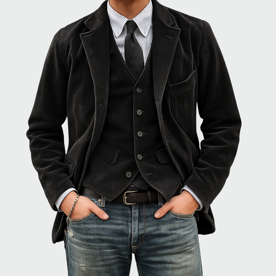 Jimmy | Men's Velvet Blazer and Waistcoat Set