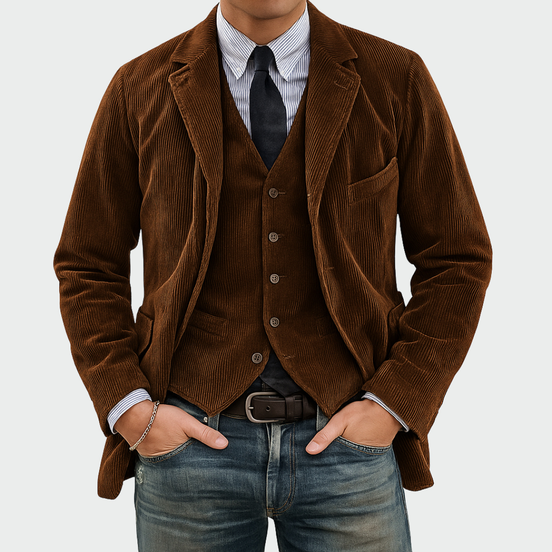 Jimmy | Men's Velvet Blazer and Waistcoat Set