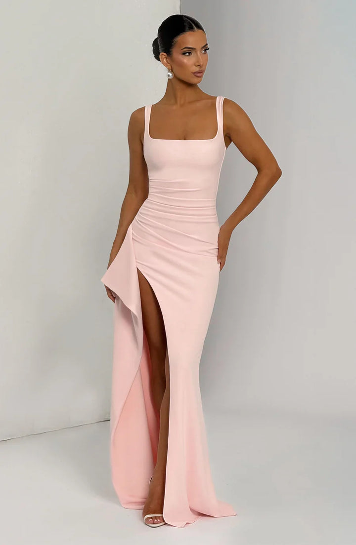 Hayley | Elegant Open-Back Slip Maxi Dress