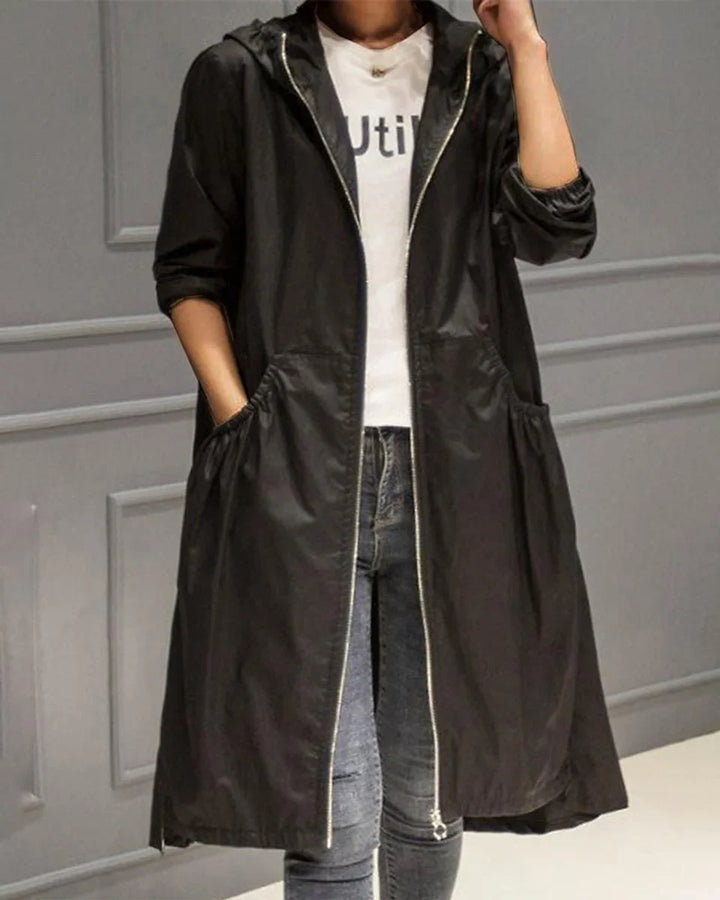Kimber | Women's Hooded Waterproof Long Trench Coat