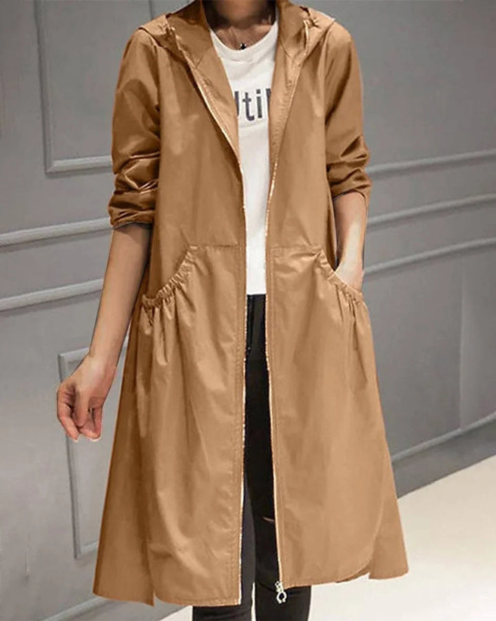 Kimber | Women's Hooded Waterproof Long Trench Coat