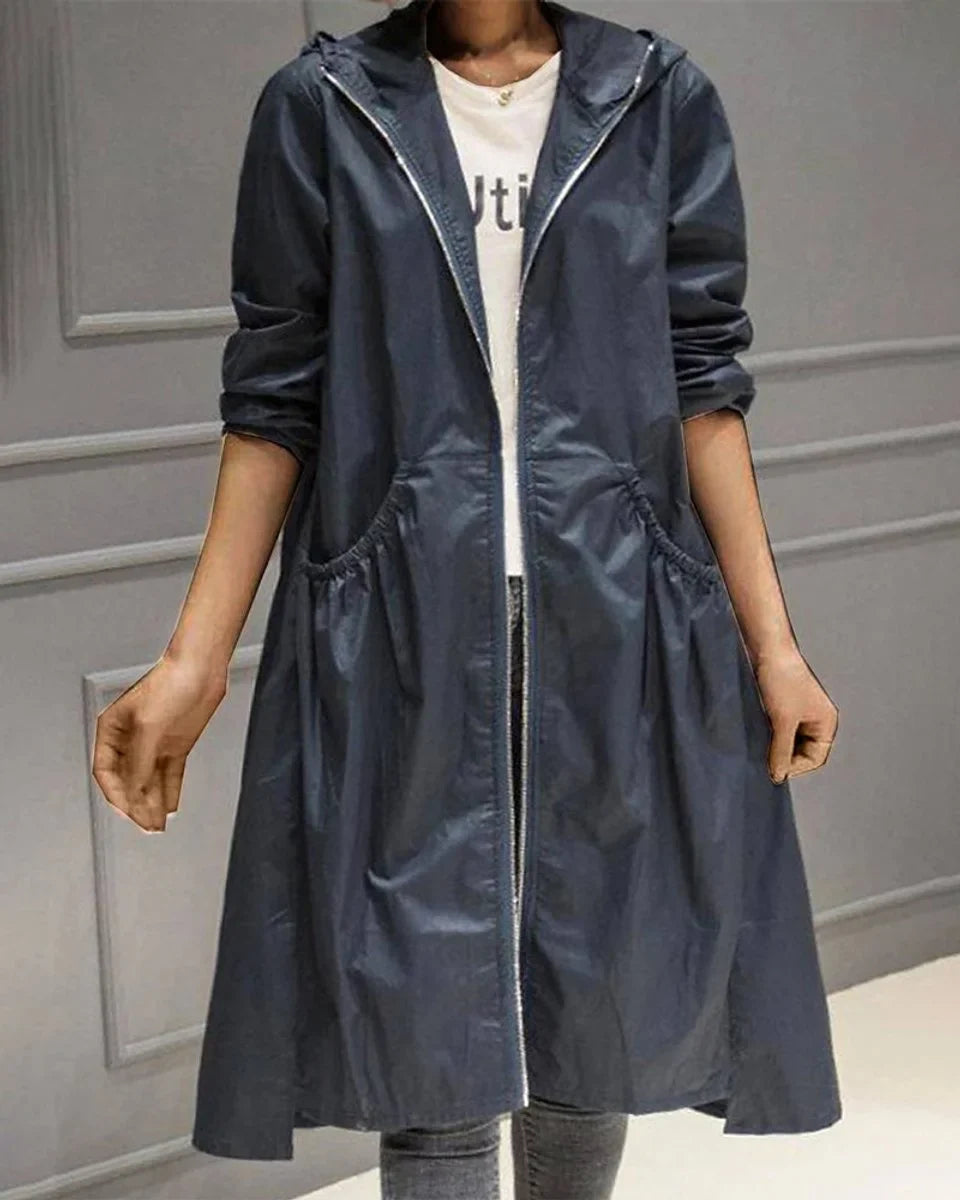 Kimber | Women's Hooded Waterproof Long Trench Coat