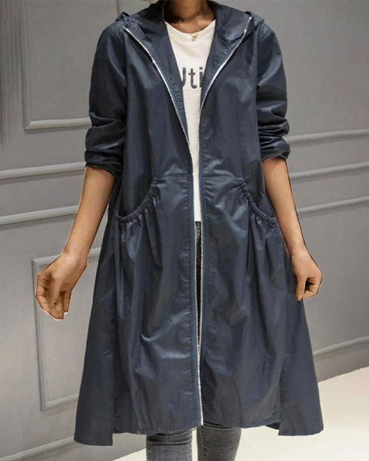 Kimber | Women's Hooded Waterproof Long Trench Coat