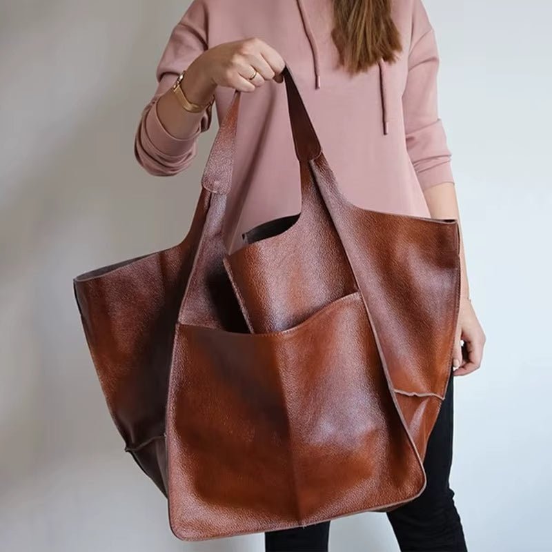 Lara | Women's Oversized Vegan Leather Tote Bag