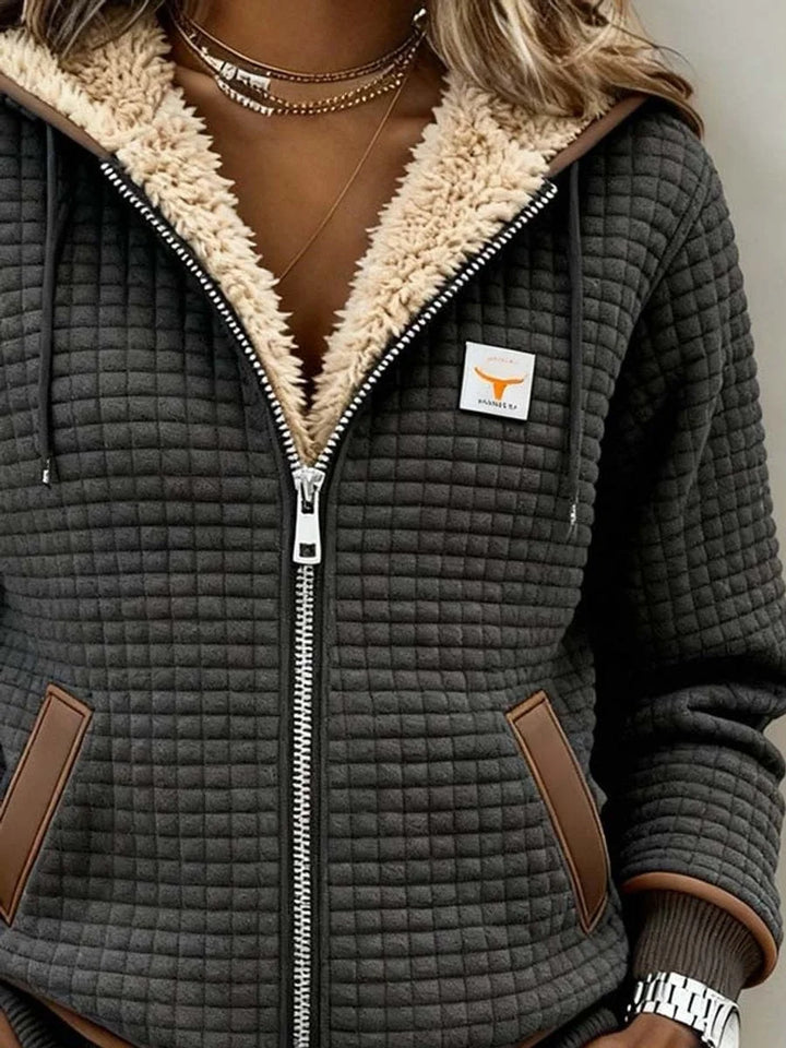Lilah | Women's Sherpa-Lined Quilted Jacket Full-Zip Hooded Fleece