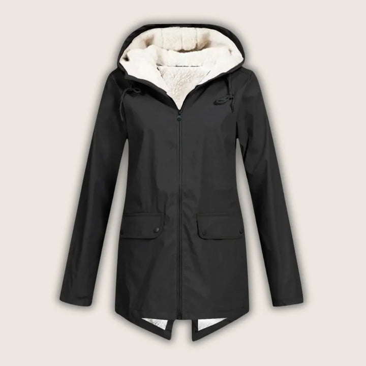 Ariella | Women's waterproof hooded jacket with sherpa lining