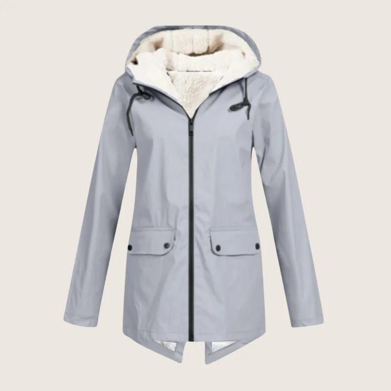 Ariella | Women's waterproof hooded jacket with sherpa lining