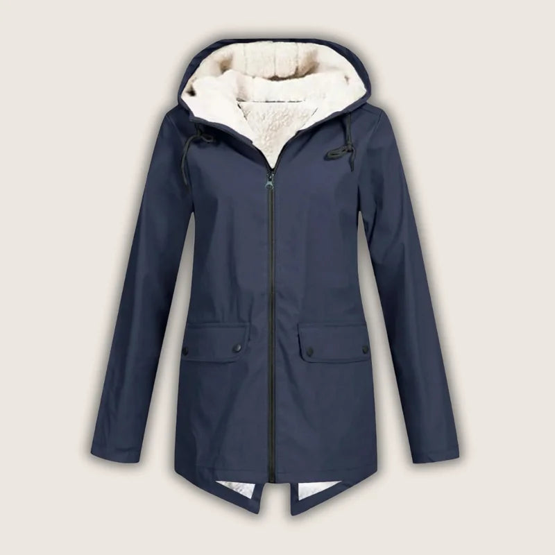 Ariella | Women's waterproof hooded jacket with sherpa lining