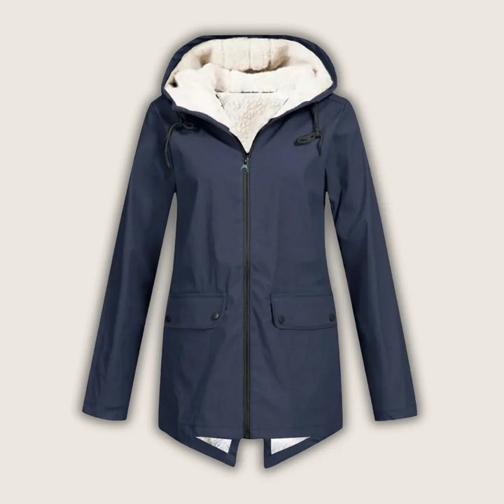 Ariella | Women's waterproof hooded jacket with sherpa lining
