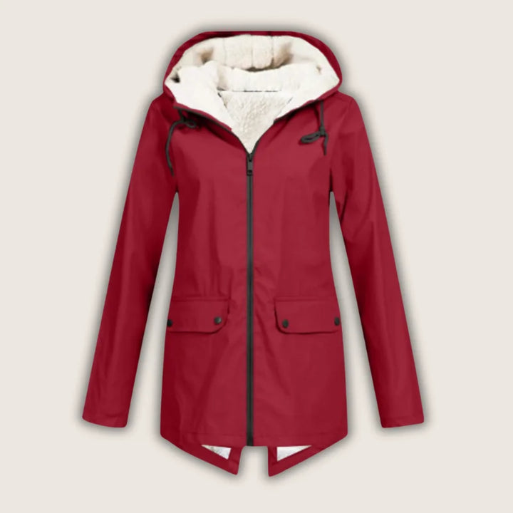 Ariella | Women's waterproof hooded jacket with sherpa lining