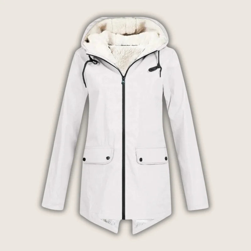 Ariella | Women's waterproof hooded jacket with sherpa lining