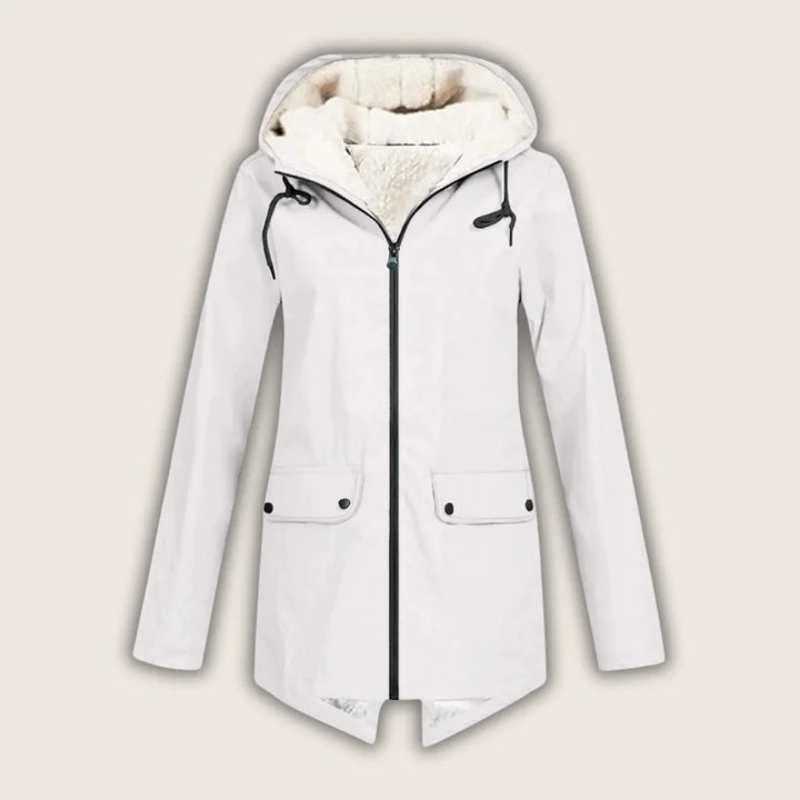Ariella | Women's waterproof hooded jacket with sherpa lining