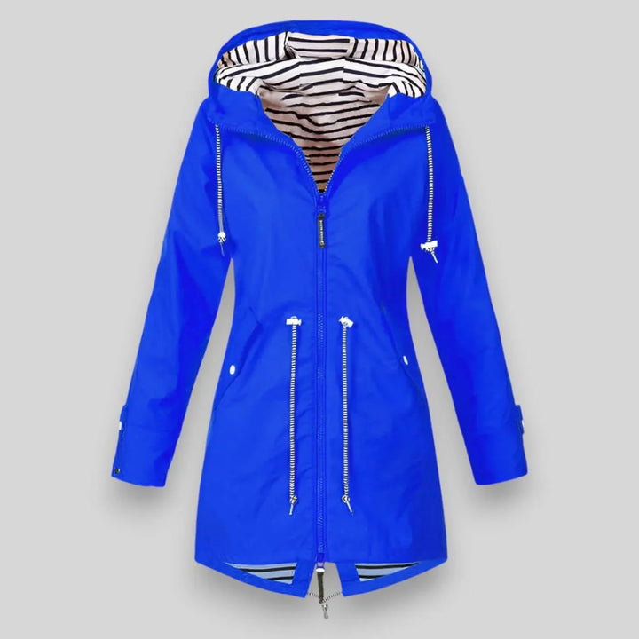 Ayleen | Women's waterproof hooded jacket with striped lining