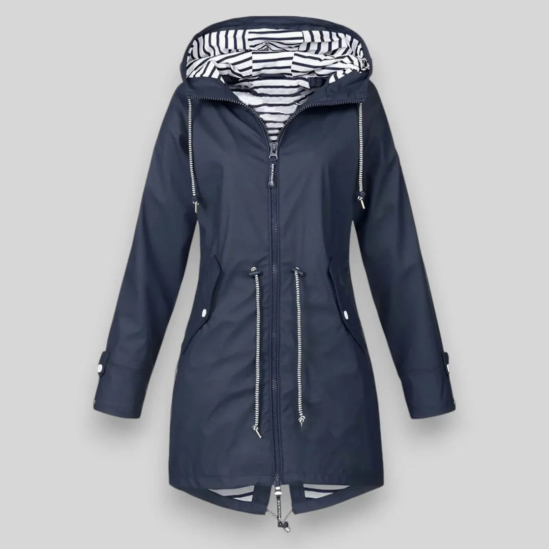 Ayleen | Women's waterproof hooded jacket with striped lining