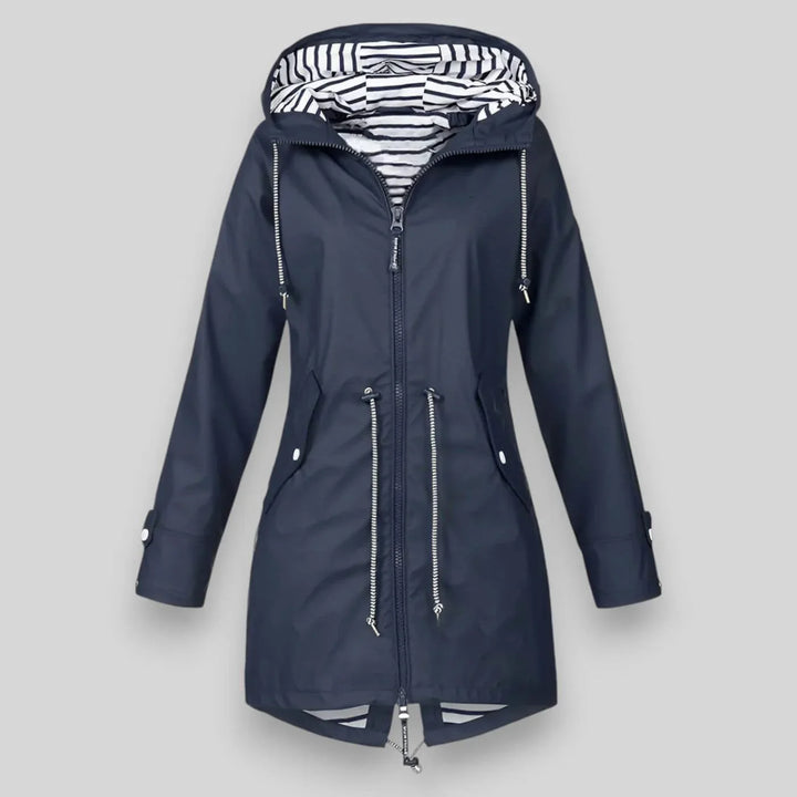 Ayleen | Women's waterproof hooded jacket with striped lining