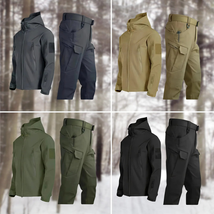 Layla | Women's waterproof outdoor tactical set with hooded jacket and cargo trousers
