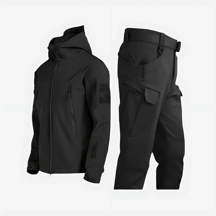 Layla | Women's waterproof outdoor tactical set with hooded jacket and cargo trousers