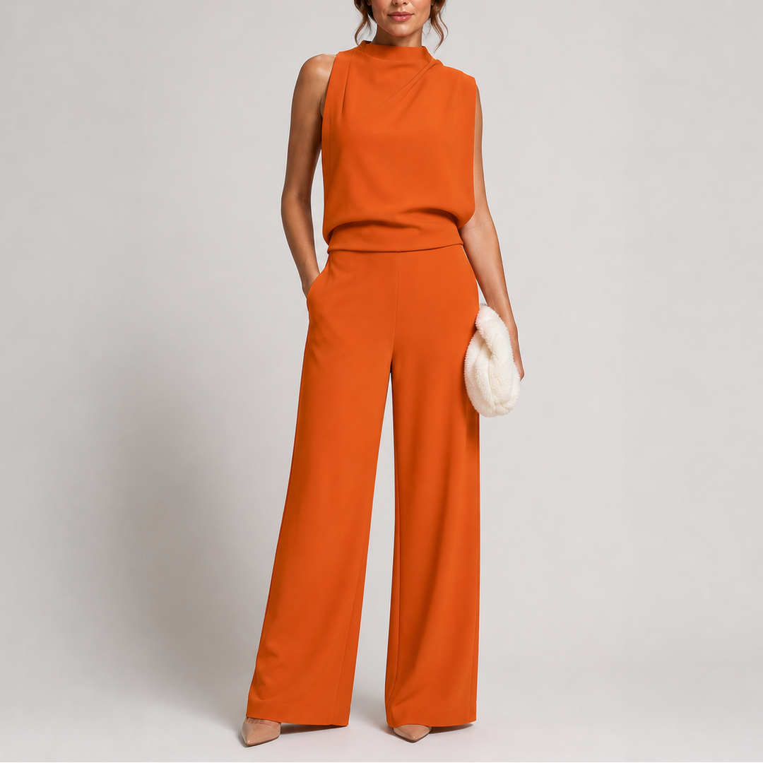 Faye | Women’s Jumpsuit with Sleeveless Upper and Wide-Leg Design